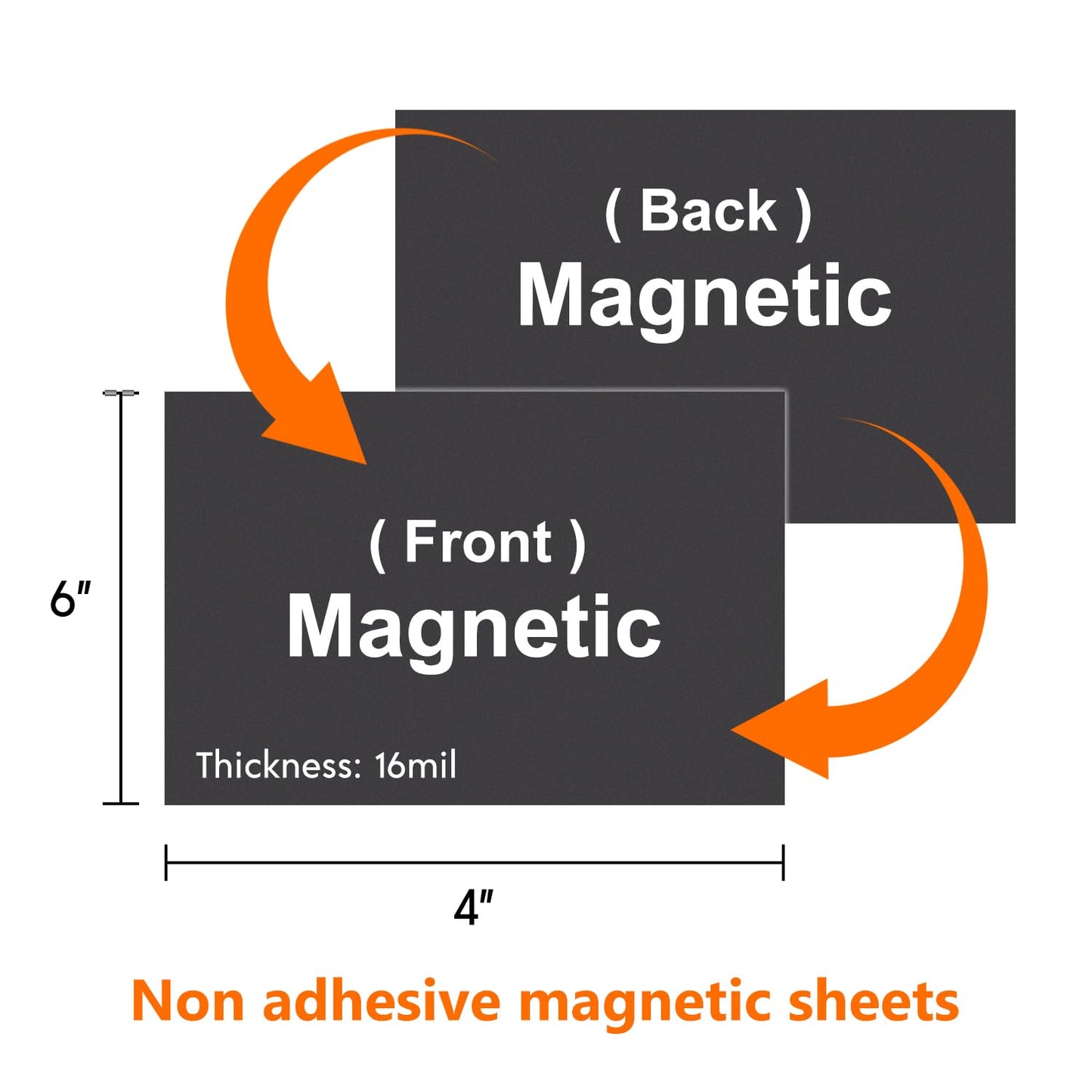 Yamsop 20 Pack Magnetic Sheets for Die Cuts 4 x 6 Inch, Non-Adhesive Flexible Magnet Sheets for Crafts, Photos, Pictures, Storage, Refrigerator