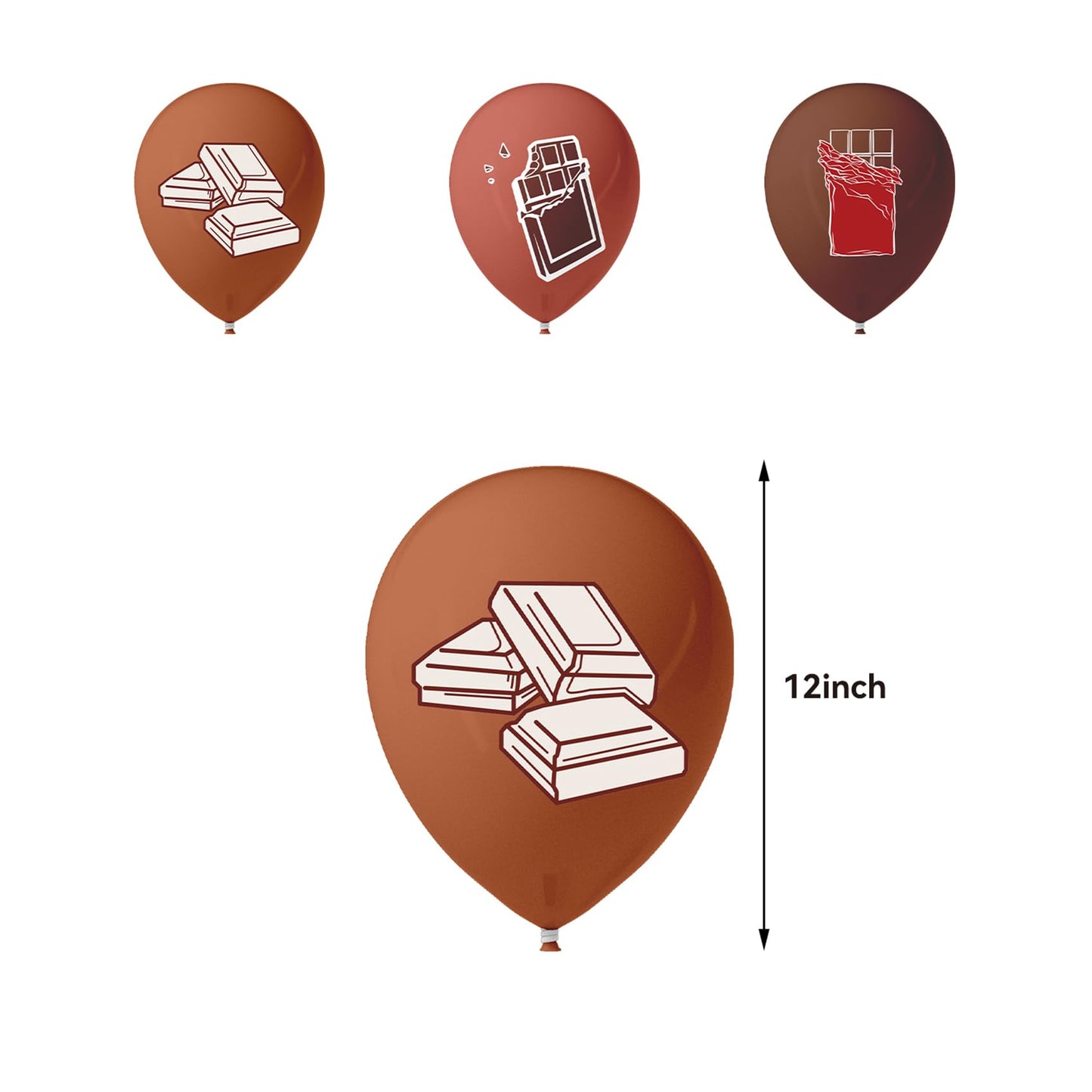 Chocolate Party Decorations Chocolate Birthday Party Supplies Includes HAPPY BIRTHDAY Banner Cake Topper Cupcake Toppers Balloons for Chocolate Birthday Decorations