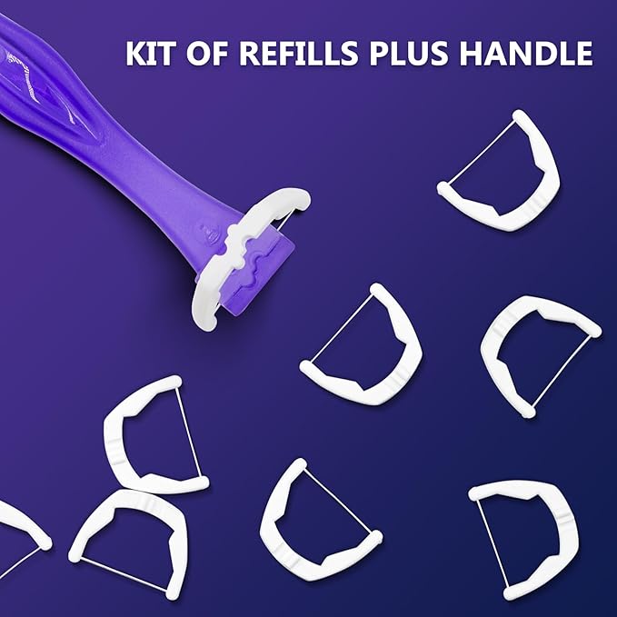 Bopika Dental Floss, Extra Strength Floss with 2 Dental Floss Handles and 240 flosser Refill Heads