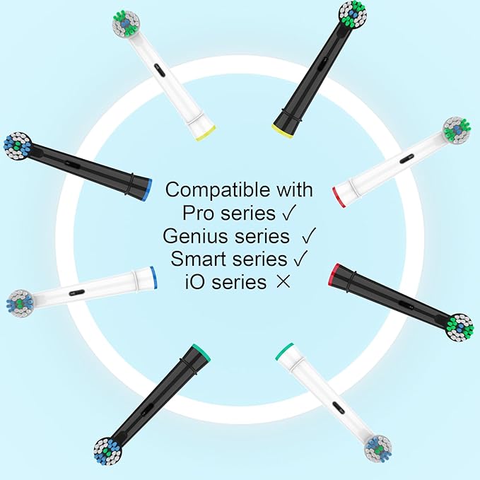 Replacement Toothbrush Heads Compatible with Oral B Pro 1000 Electric Toothbrush,Replacement Brush Heads Refill for Genius X,Smart 1500,Pro 5000,20 Count