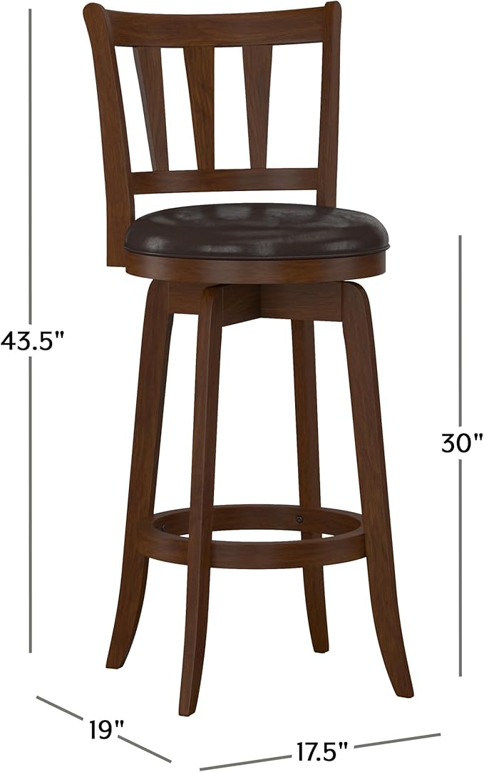 Hillsdale Presque Isle Swivel Stool, Bar Height, Cherry