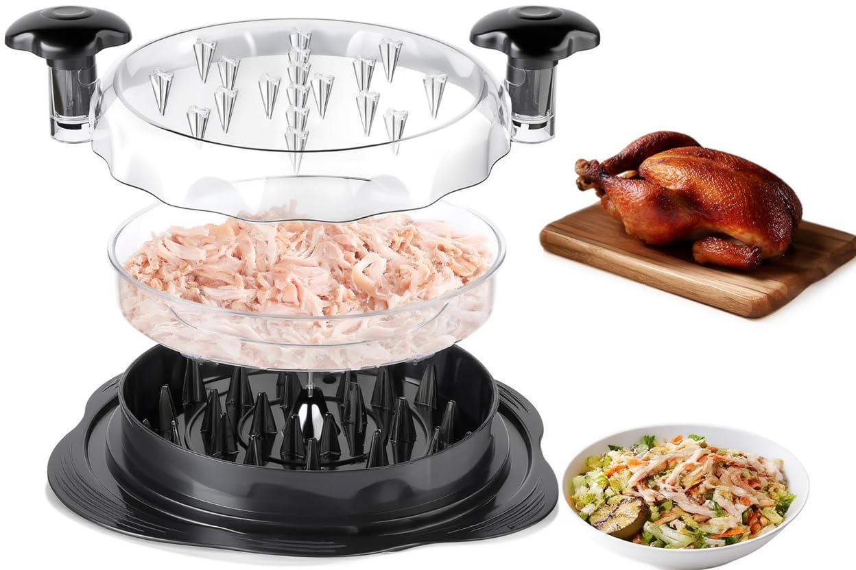 UPGRADED Chicken Shredder Pro 11” – for Meal Prep, Time Saving Chicken Breast Shredder Tool Twist, Meat Shredder, Strong Anti-Slip Strip, Ergonomic Handle, BPA Free, Suitable for Pork Beef Chicken