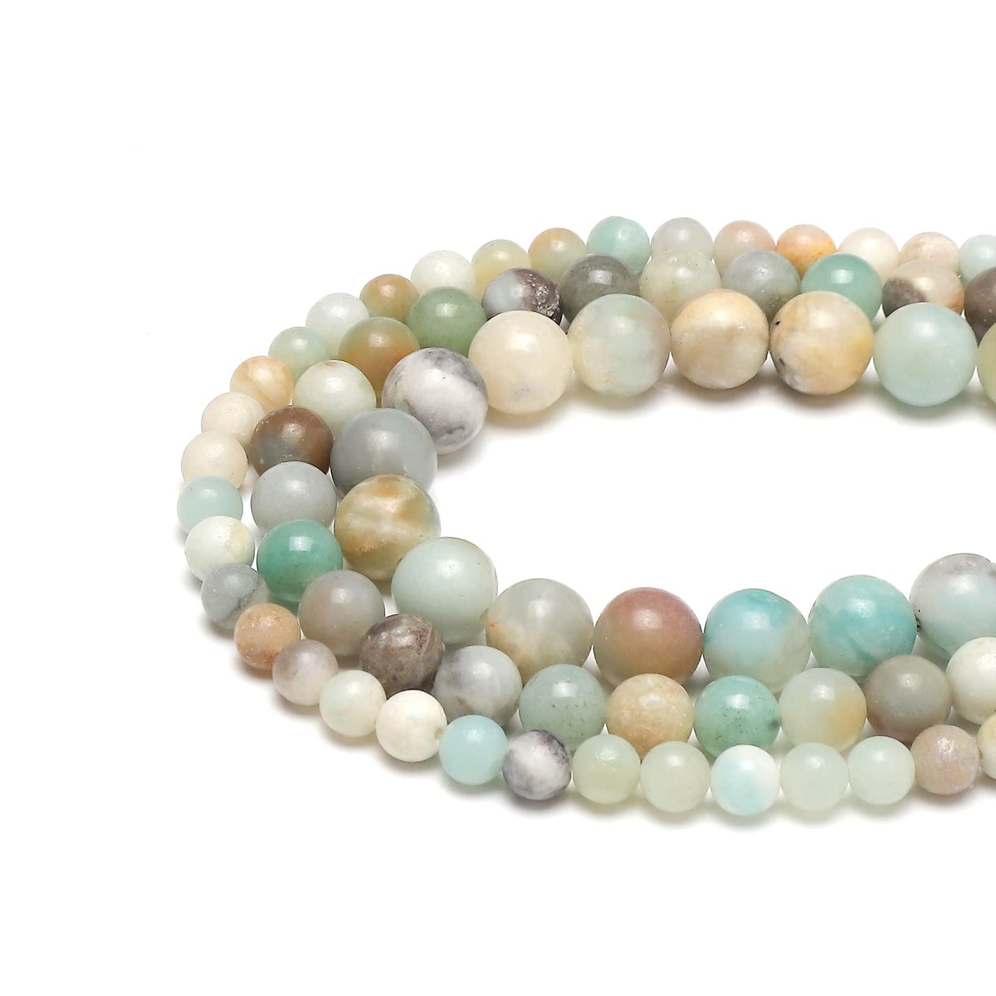 45pcs 8mm Natural Amazonite Gemstone Beads Energy Healing Crystal Round Loose Stone Beads for Jewelry Making, DIY Bracelets Necklaces