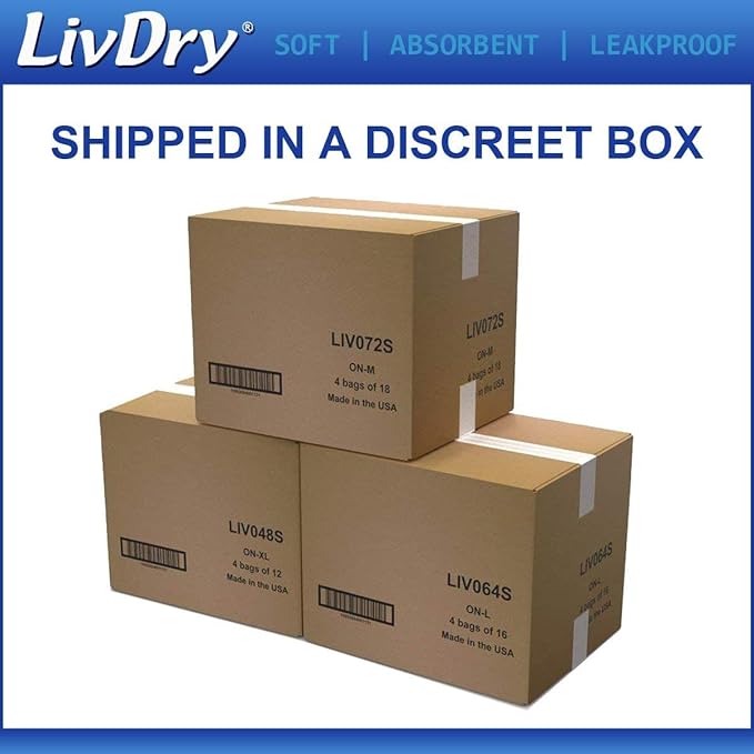 LivDry Adult Incontinence Underwear, Overnight Comfort Absorbency, Leak Protection (XXX-Large (40 Count))