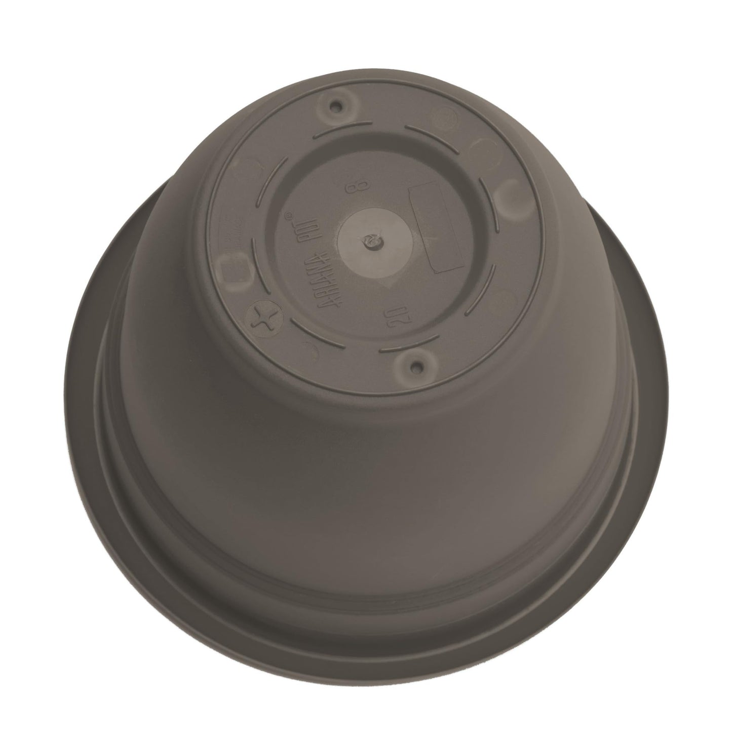 Bloem Ariana 12" Self-Watering Plastic Planter - Rolled Rim Indoor/Outdoor Garden Pot, Peppercorn, 2-Pack