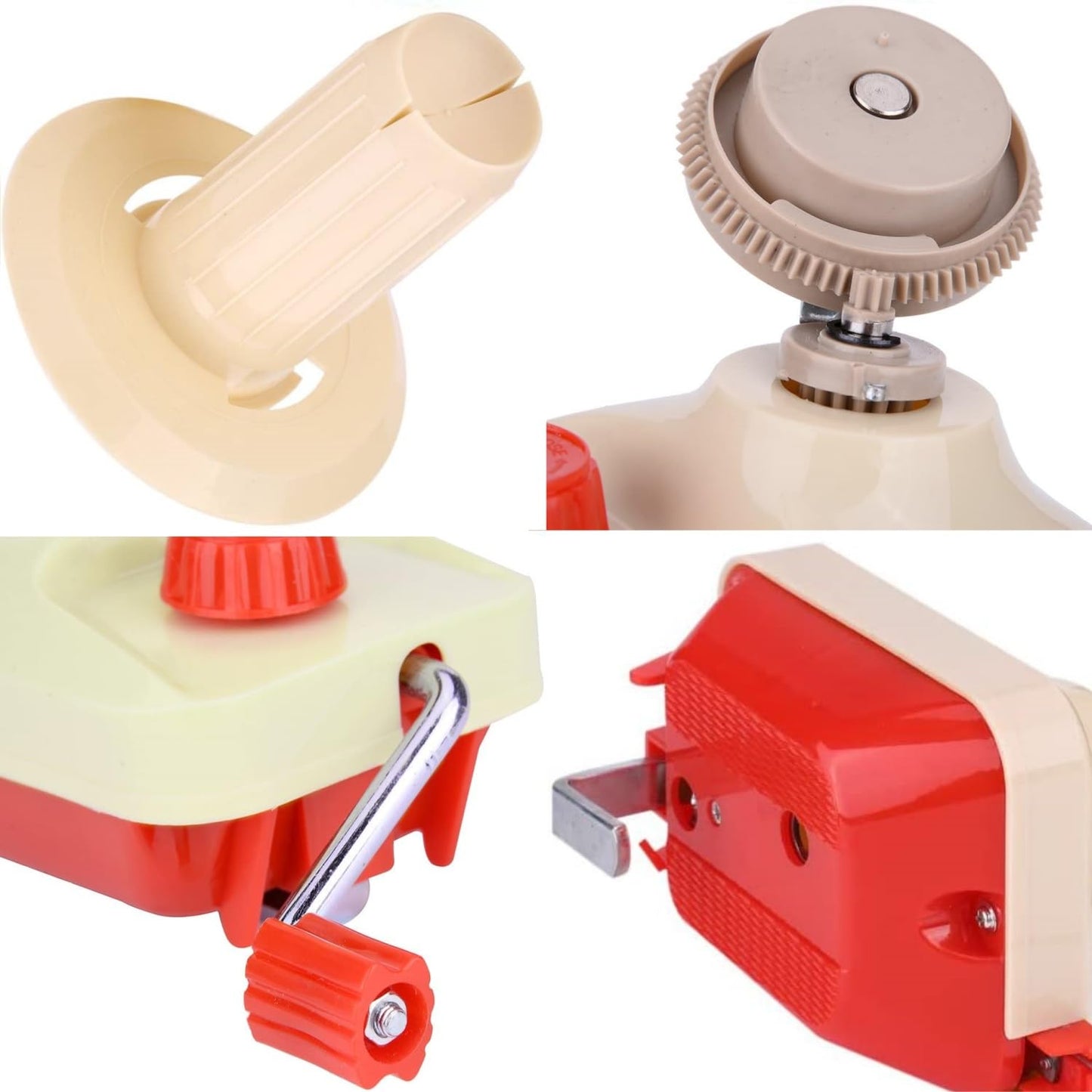 Ayasee Yarn Ball Winder, Hands Operated Swift Yarn Fiber String Ball Wool Winder Machines for Family+4Pompom Maker+10PS Knitting Stitch Markers+10PS Plastic Needles+1PS Scissors(26b)