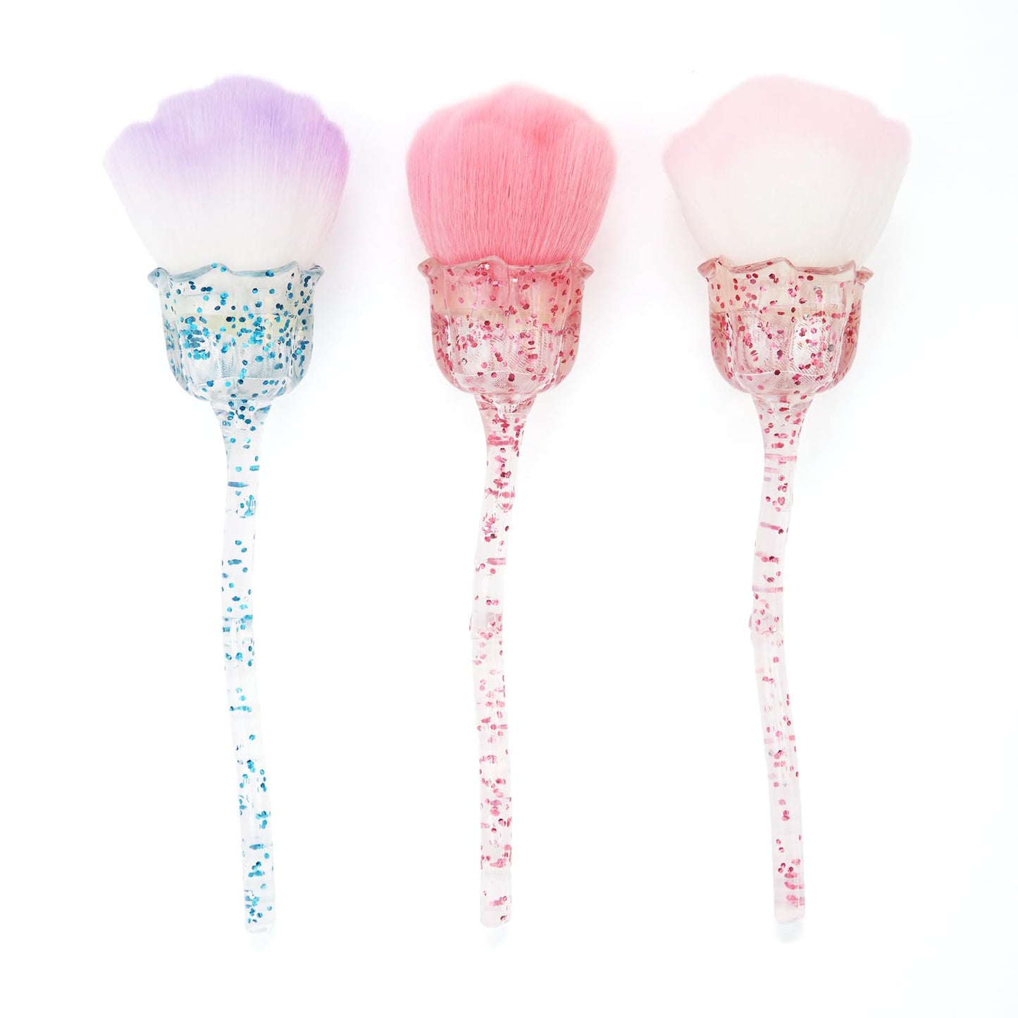 SILPECWEE 3pcs Dust Brush for Acrylic Nails Large Powder Brush Makeup Brush Nail Duster Brush Acrylic Nail Brush Cleaner Nail Art Brushes Manicure Brush for Cleaning Nail Art Tools