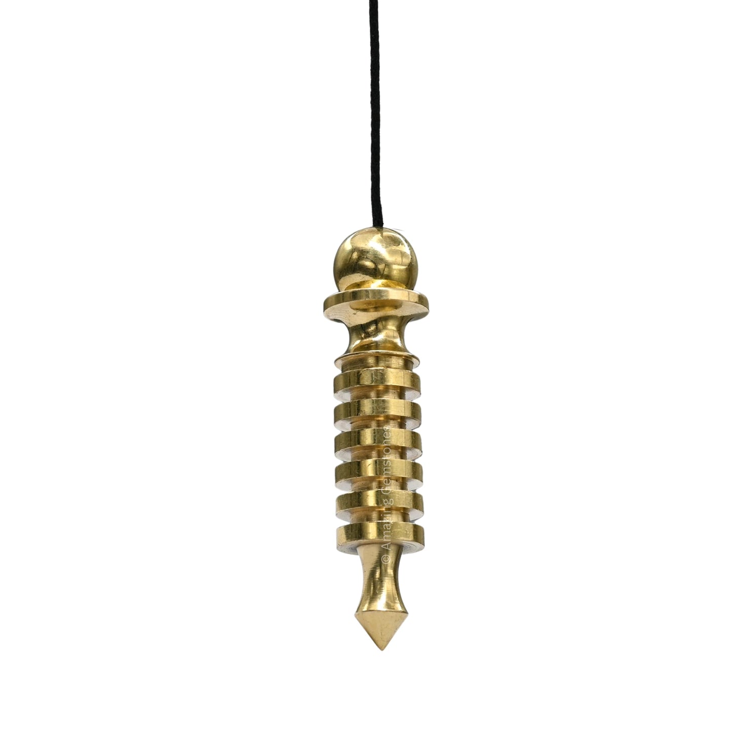 Amazing Gemstone Healing Metal Pendulums for Divination, Gold 6 Ring ISIS Steel Copper Pendulum High Energy Pendulo de Bronce Pendulos de Mesa MP31