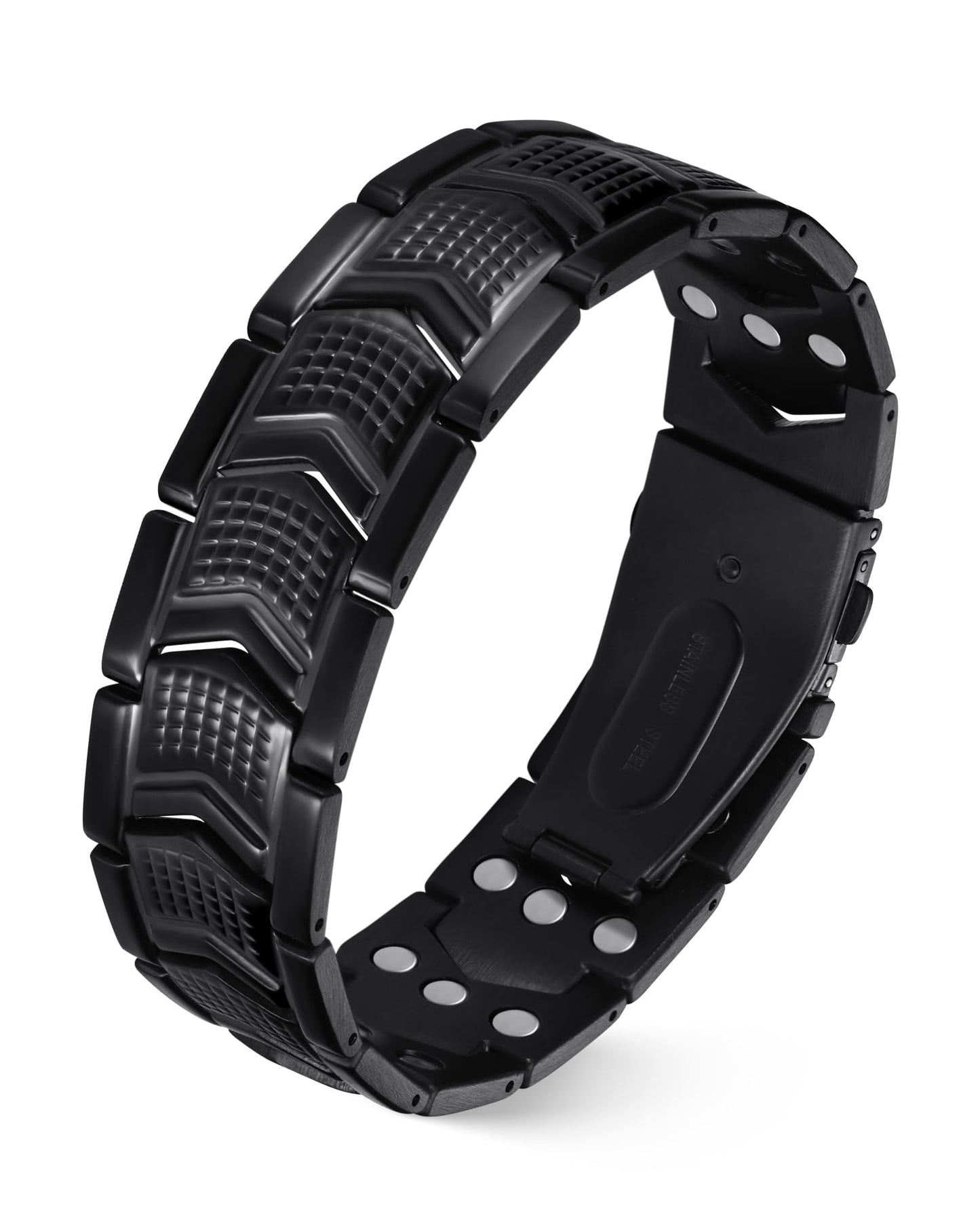 Jecanori 3X Strength Magnetic Bracelets for Men,Premium Fold–Over Clasp & Adjustable Length,Ideal Gift for Men