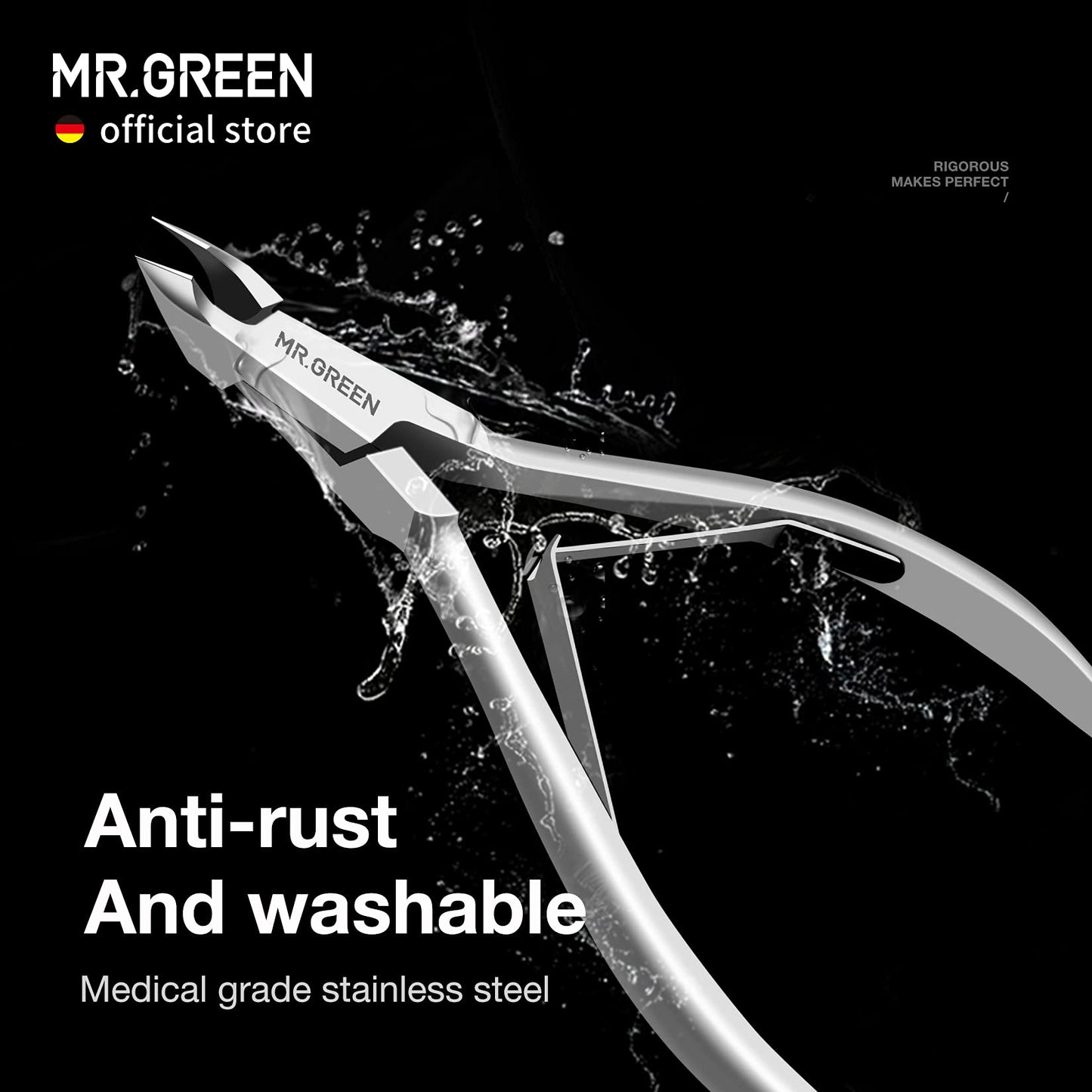 MR.GREEN Cuticle Nippers Nail Manicure Scissors Cuticle Clippers Trimmer Dead Skin Remover Stainless Steel Cutters Beauty Tool With Pusher (Mr-1028)