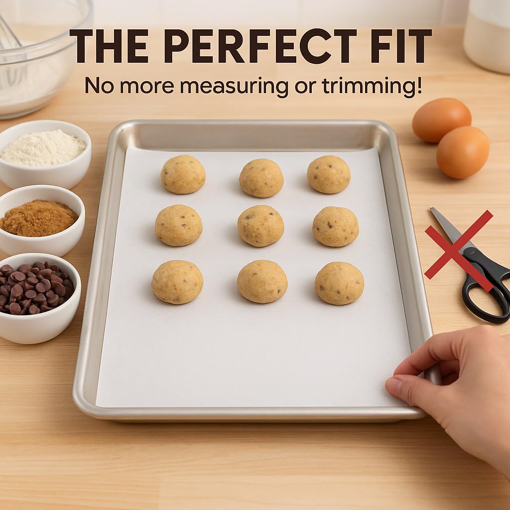 Mrs. Anderson’s Baking Non-Stick Pre-Cut Parchment Paper Sheets, 12 x 16-Inches, 24 Sheets