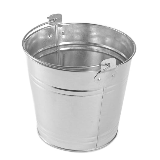 American Metalcraft PTUB87 Natural Galvanized Steel Pail with Handle, 1.16-Gallon, 8" Diameter, Silver