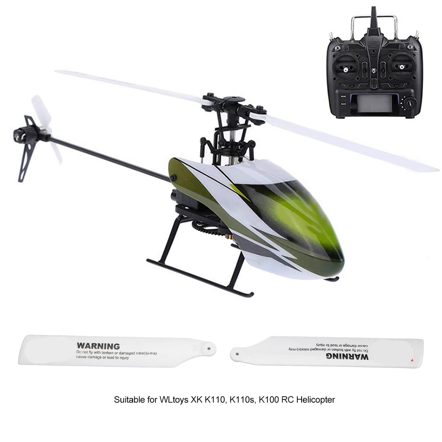 Dilwe RC Helicopter Blades,Lightweight RC Aircraft Propellers Blades Replacement Parts for XK K110 RC Helicopter