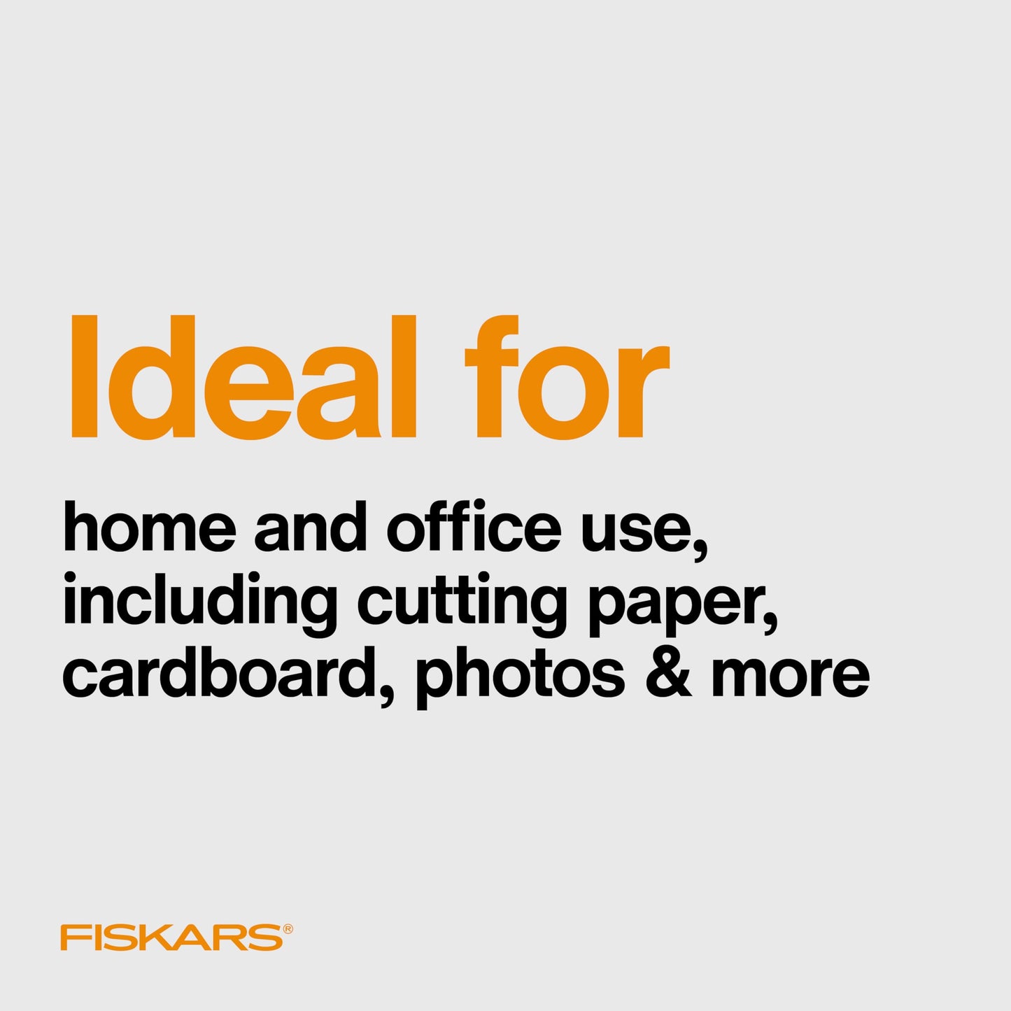 Fiskars 8" Comfort Grip Titanium All Purpose Scissors, Sharp Stainless Steel Blades for Everyday Cutting Tasks, Home, Office, and Arts & Crafts, Gray