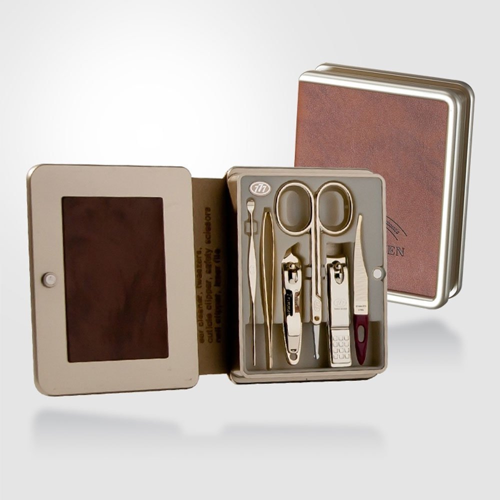 Korean Nail Clippers! World No. 1. Three Seven (777) Travel Manicure Grooming Kit Nail Clipper Set Made in Korea, Since 1975. (5300WG)