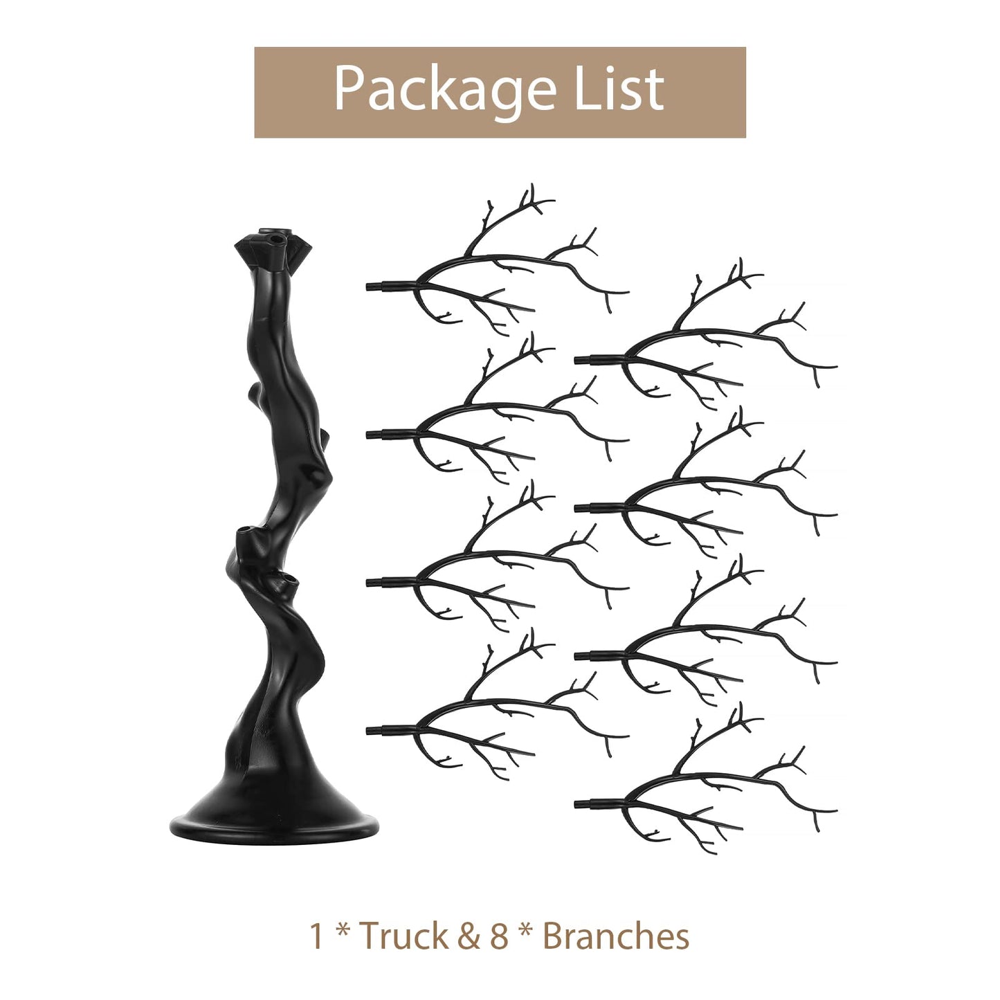 Sziqiqi Small Artificial Tree for Table Centerpiece Black Fake Trees 1.9FT Faux Tree for Party Birthday Garden Home Halloween Decorations Gothic