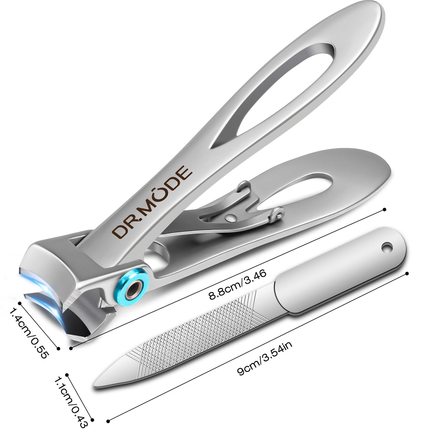 DRMODE Nail Clippers for Men Thick Nails - Large Toe Nail Clippers for Thick Nails for Senior with Wide Jaw Opening, Sharp Finger Nail Clippers Adult Cutter for Tough Nail