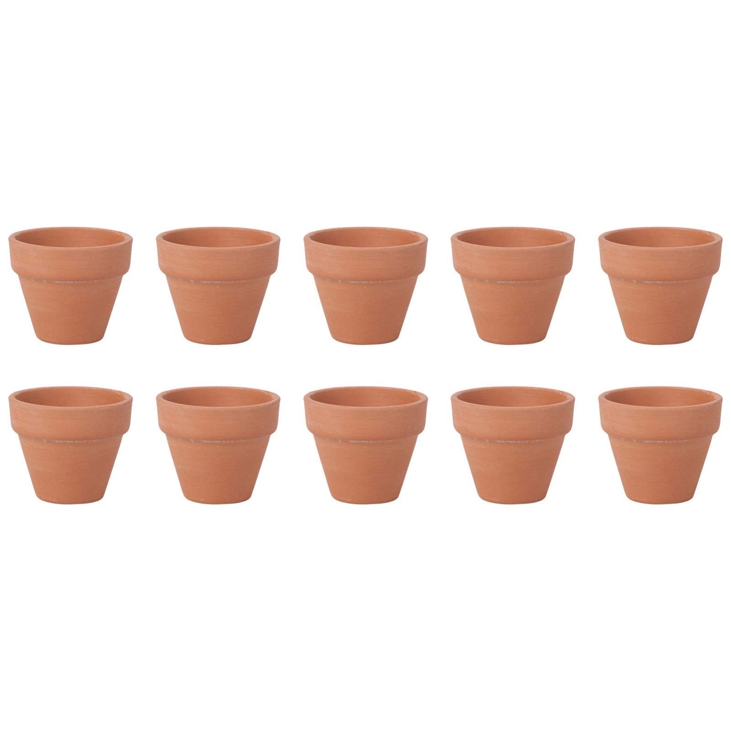 OUNONA 10Pcs Terracotta Pot Clay Ceramic Pottery Planter Cactus Flower Pots Succulent Nursery Small Pots (1.8 x 1.6 Inch)