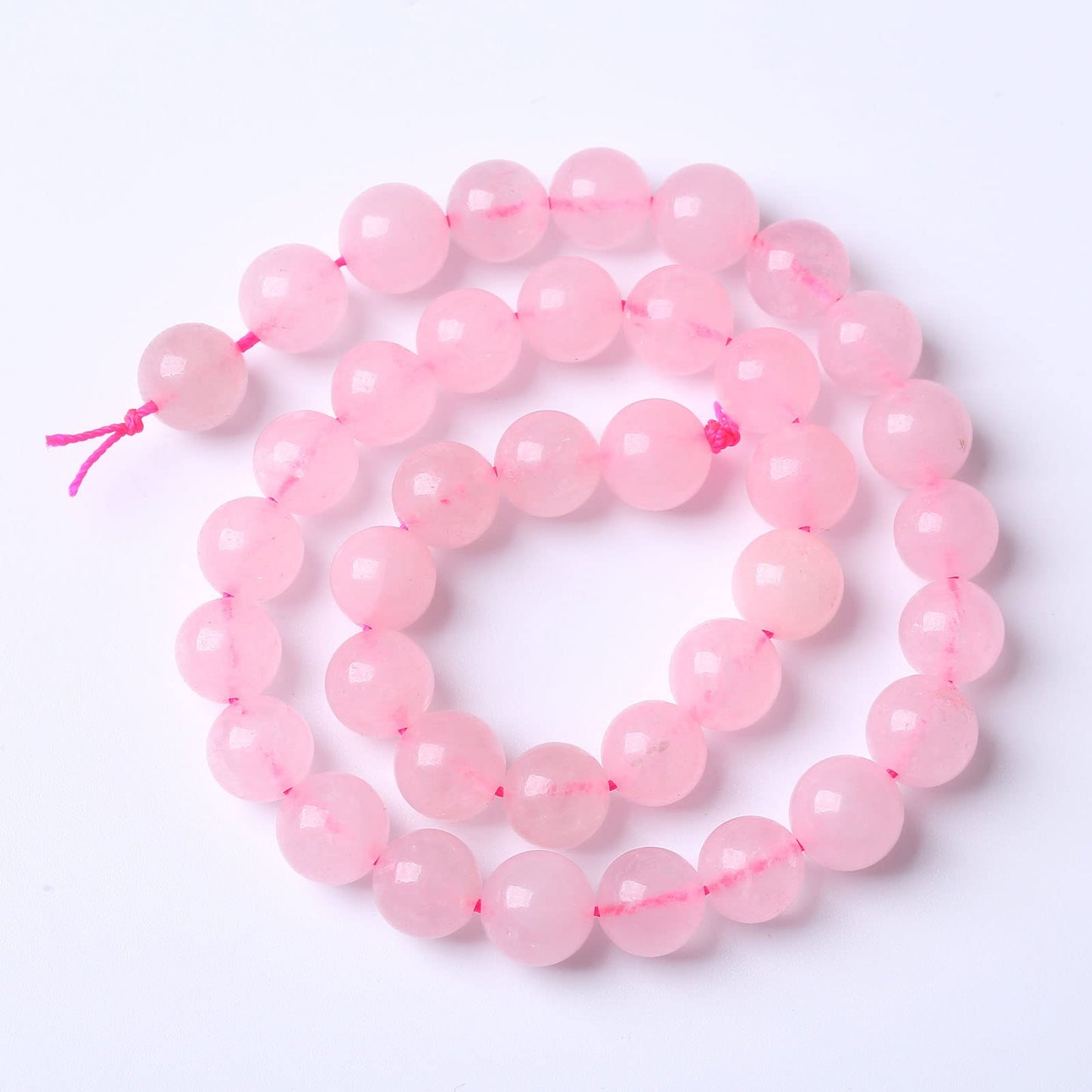 60PCS 6MM Beads Natural Rose Stone Pink Crystal Quartz Gemstones for Jewelry Making DIY 15Inches