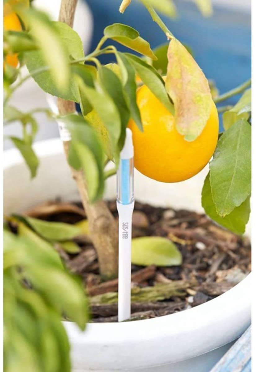 IPPINKA Sustee Aquameter Set of 4, Plant Soil Moisture Sensor, (White, Large, Refillable)