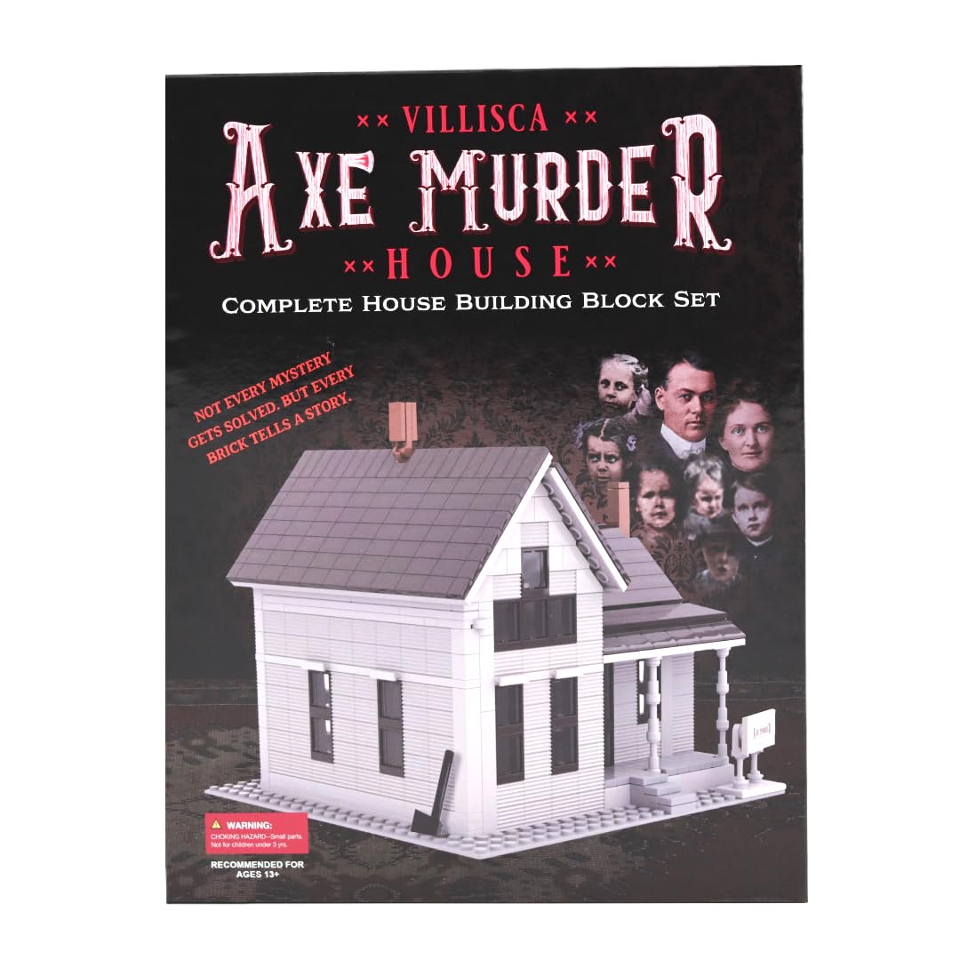 US Ghost Adventures Villisca Axe Murder House Complete Building Block Set, Historic Crime Scene Model Kit, 795 Pieces, Ages 13+, 7.4 x 7.4 x 6.42 Inches