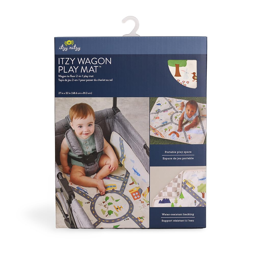 Itzy Ritzy Playmat - 2 in 1 Travel Playmat (City Print)