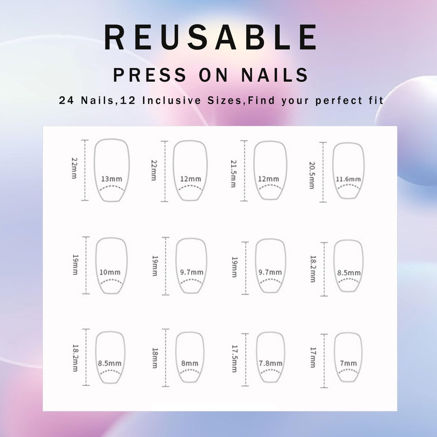Short Press on Nails Coffin Fake Nails with Marble Designs Pink Nails Press ons Spring Summer Glue on Nails Glossy Acrylic Nails Blue False Nails Daily Wear Natural Stick on Nails for Women 24Pcs