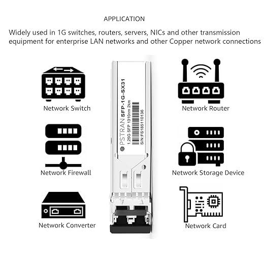 OPSTRAN 1000BASE-SX SFP Optical Transceiver Module Compatible with Finisar 1310nm 2km DDM Duplex LC MMF 4 Pack