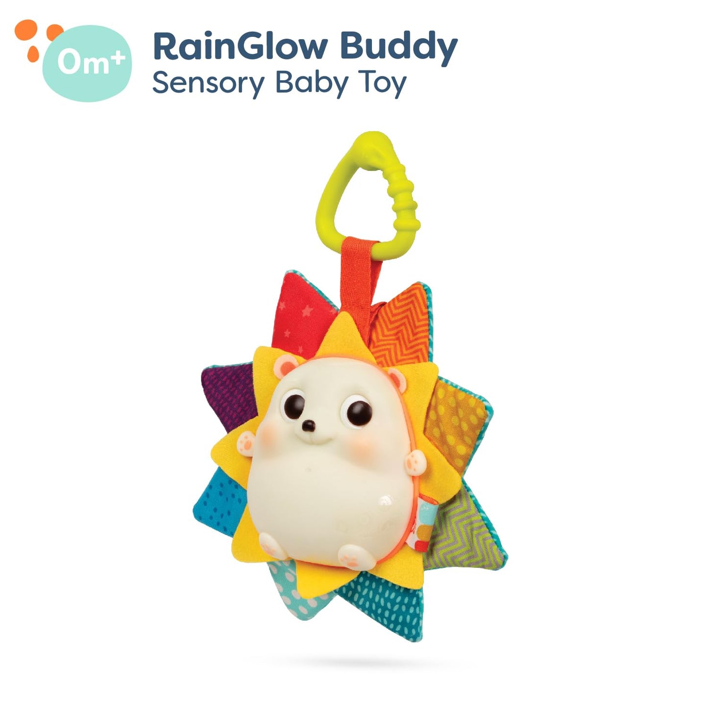 B. toys – Baby Musical Light – Up Hedgehog Toy with Lights & Sounds – Sensory Toy for Newborns, Babies – Music & Glowing Lights – RainGlow Buddy – 0+ Months