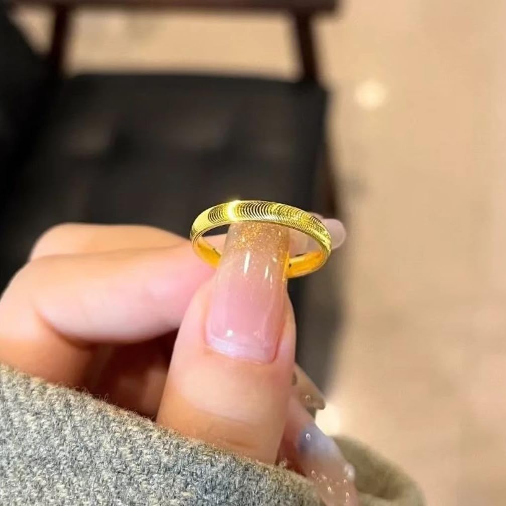 DIOWUS Lymphatic Magtherapy Cats Eye Ring For Men Women, Lymph Detox Drainage Titanium Ion Therapy Rings Finger Jewelry Gift (Gold 9)