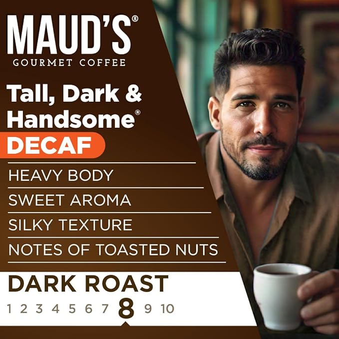 Maud's Decaf Dark Roast Coffee Pods, 200 ct, Decaffeinated Recyclable Single Serve Pods – 100% Arabica Coffee, Compatible with Keurig K Cups Maker
