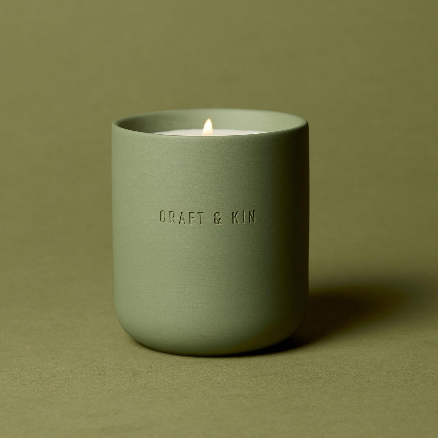 Craft & Kin Scented Candles - White Birch & Cedar | 10oz Soy Blend with Cotton Wick | Long-Lasting Holiday Candles, 40-Hour Burn | Ceramic Jar, Perfect & Winter Home Scent