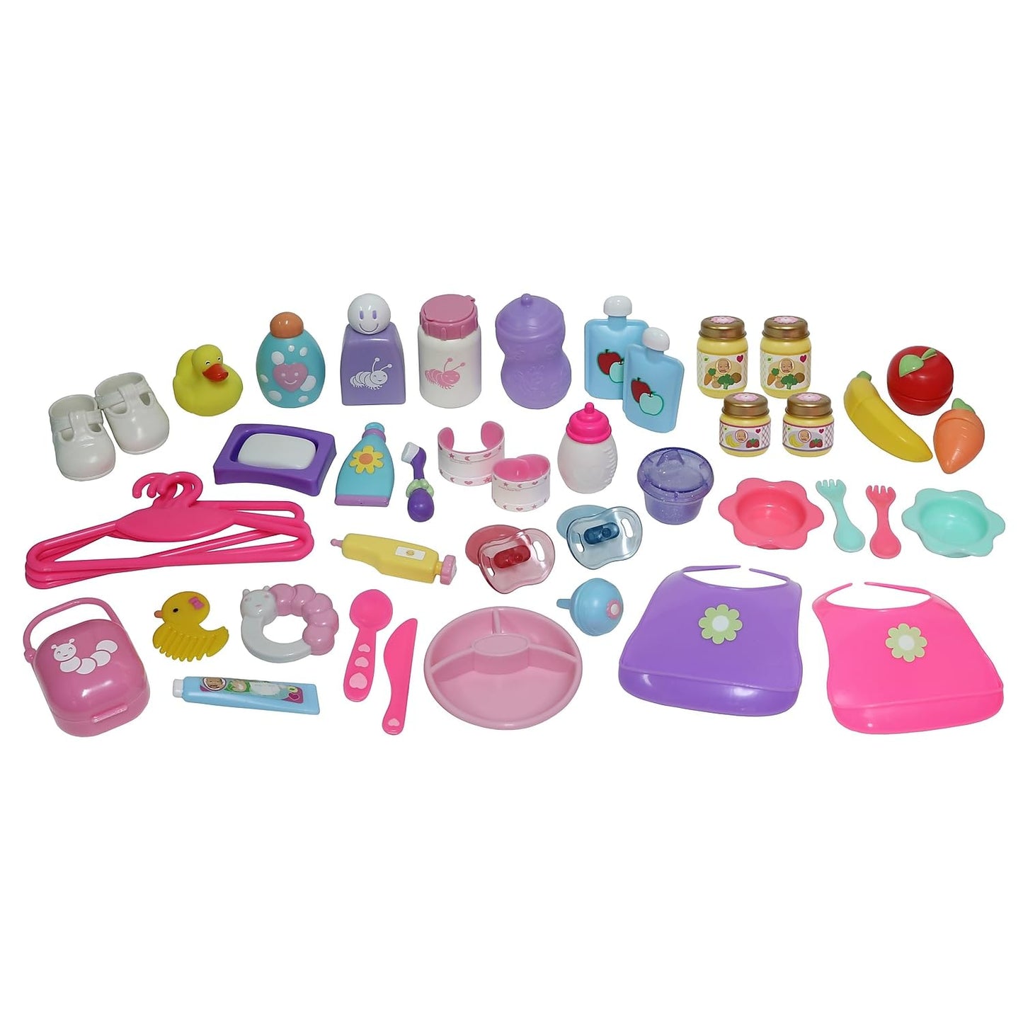 Baby Nursery 45 Piece Accessory Bag | JC Toys - for Keeps Playtime! | Accessories fit Most Dolls up to 15" | Play Accessories | Ages 2+