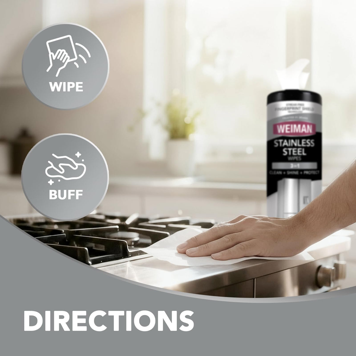 Heavy Duty Cooktop Polish & Stainless Steel Wipes
