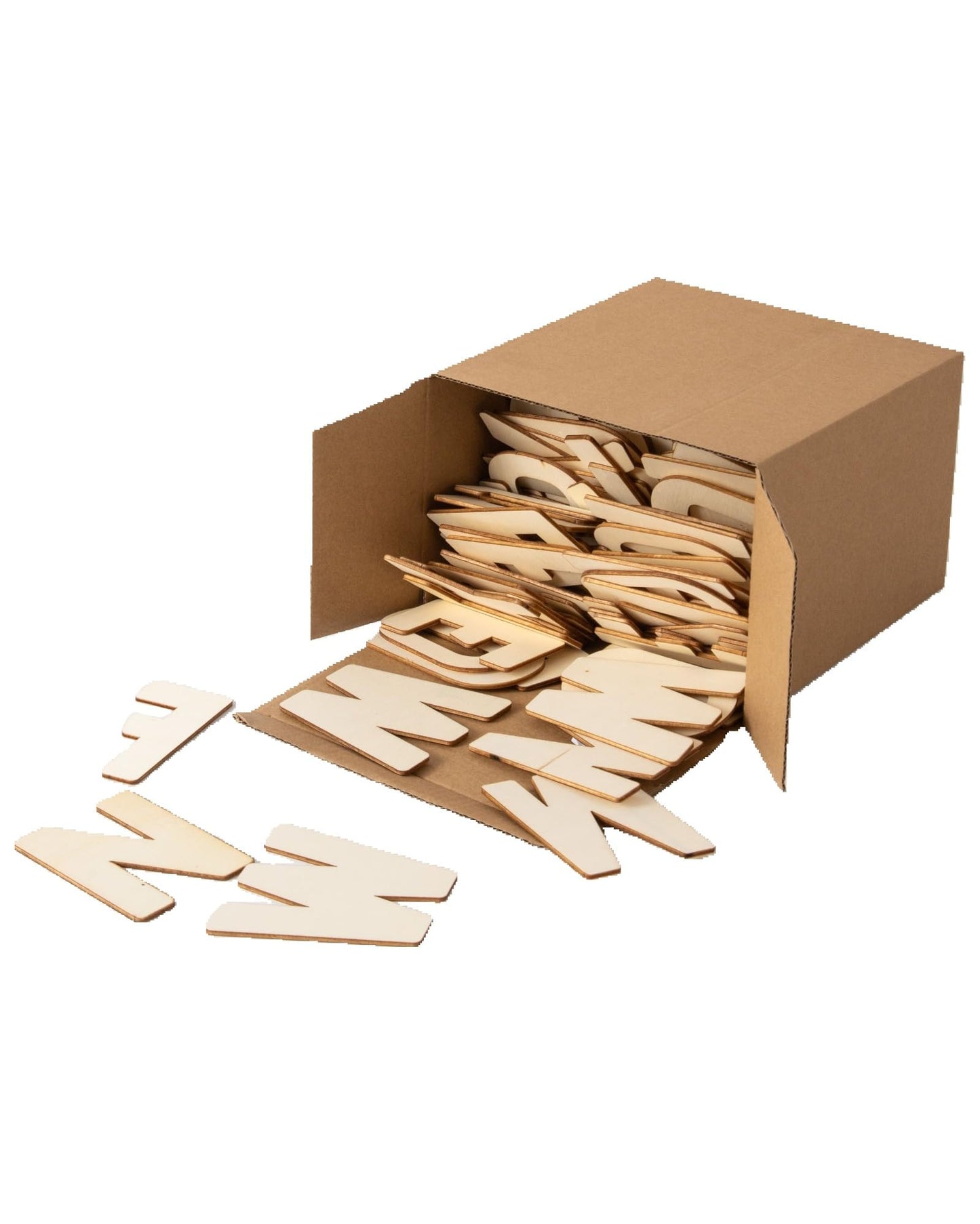 3 Inch 240 Pieces Wood Unfinished Letters Unpainted Wooden Surface Alphabet Letters for Hobby DIY Crafts (3IN)