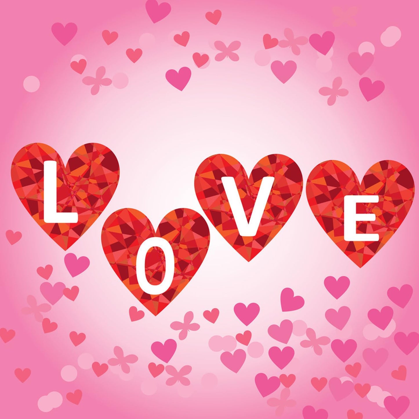 Heart Press on Nails Medium Square Artificial Acrylic French White Fake Nails 3D Bow with Translucent Love Full Cover Glossy Rhinestones Valentines Artificial Fingernails Stick on Nail for Festival
