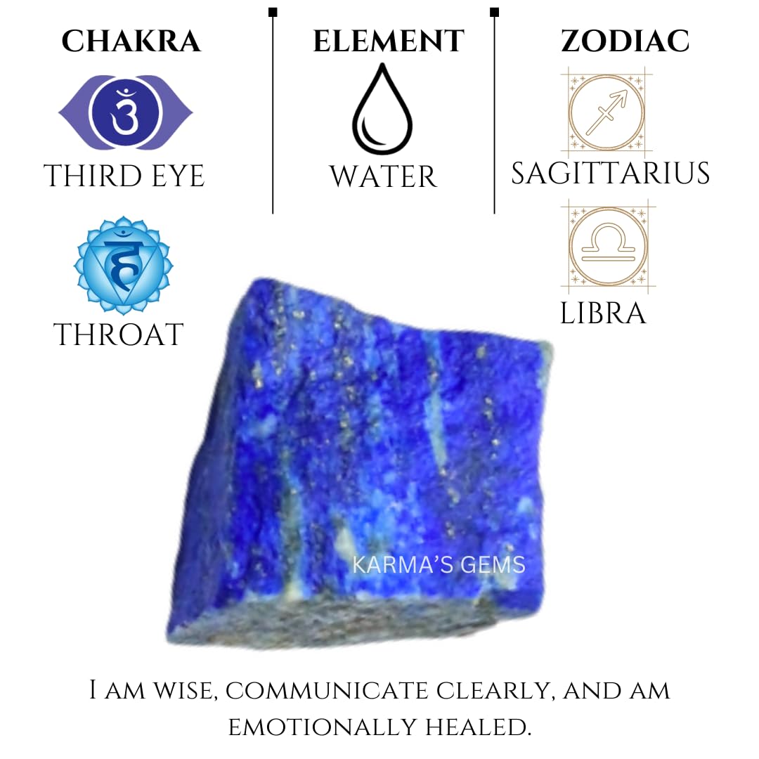 Crystals, Rocks, Jade, Crystals and Healing Stones, Witchcraft Supplies, Healing Crystals, Stones, Healing Stones, Rock Collection, Agate, Raw Stones (Lapis Lazuli, 2 Pcs)