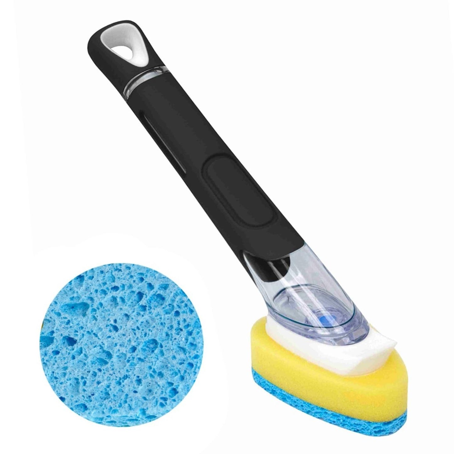 CELOX Dish Sponge with Handle, Soap Scrubber for Kitchen Cleaning