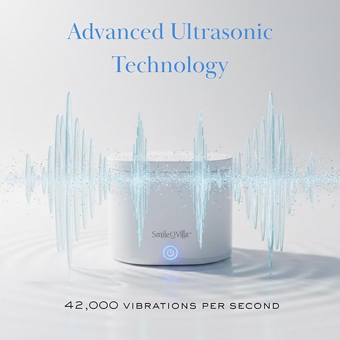 Ultrasonic Retainer & Jewelry Cleaner with UV Light | Professional Sonic Dental Cleaner for Invisalign, Dentures, Mouth Guard, Night Guard, Rings & More