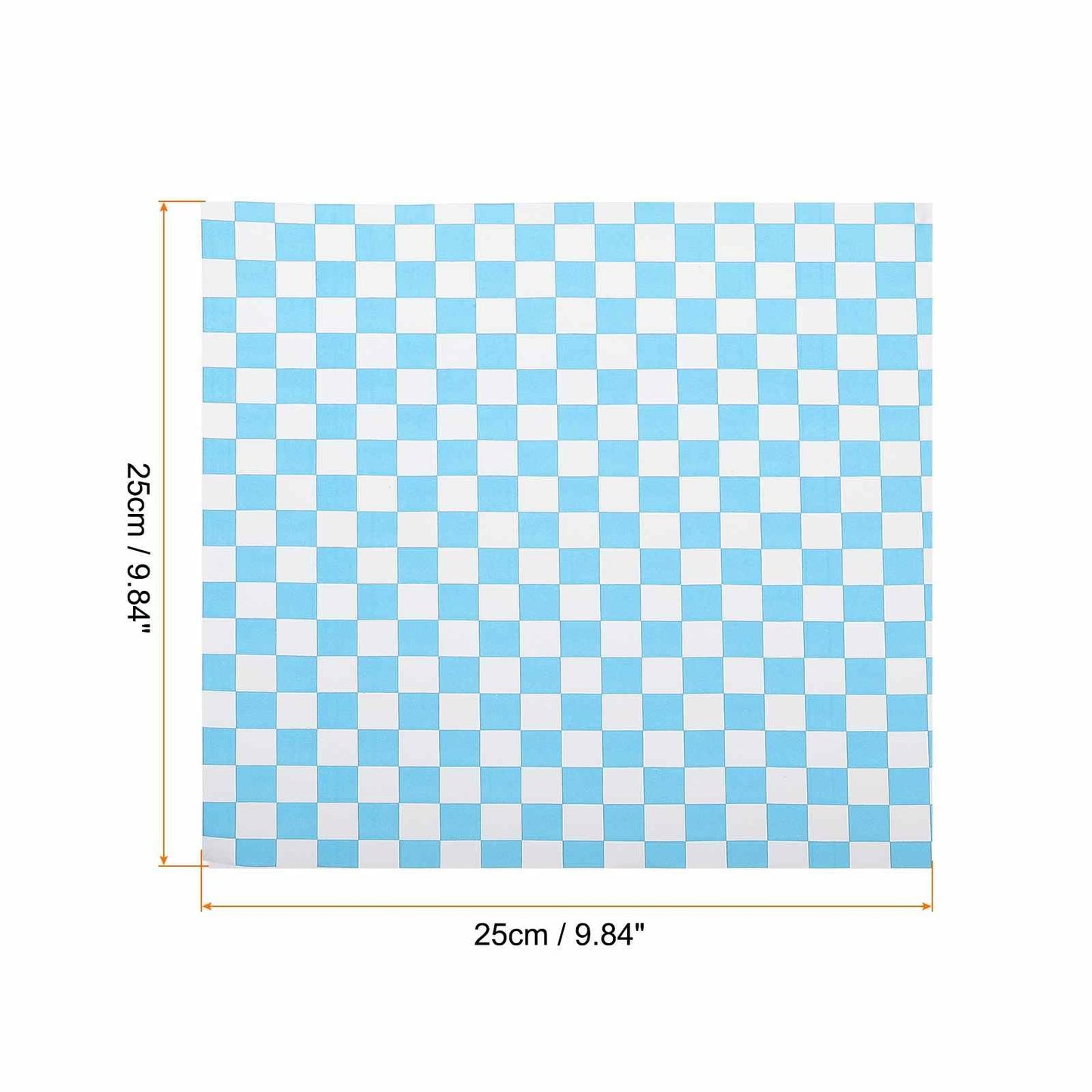 HARFINGTON 300pcs Square Checkered Pattern Wax Paper Sheets 10" x 10" Oil-absorbing Dry Food Wrapping Paper for Sandwich Baking Liners Picnic Basket Bread Hamburger Wrap, Blue