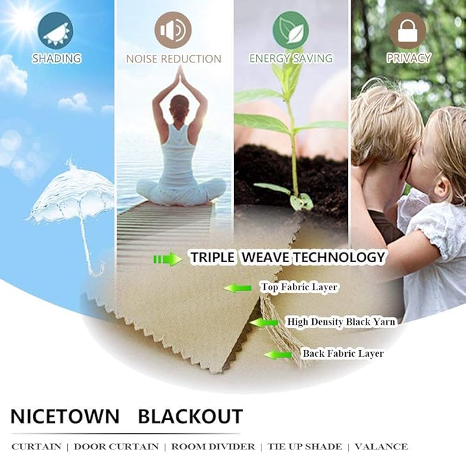 NICETOWN Room Darkening Sidelight Door Panel - Window Treatment Thermal Insulated French Sliding Glass Door Curtain for Privacy (One Panel, 25" Wide x 72" Long, Cream Beige)