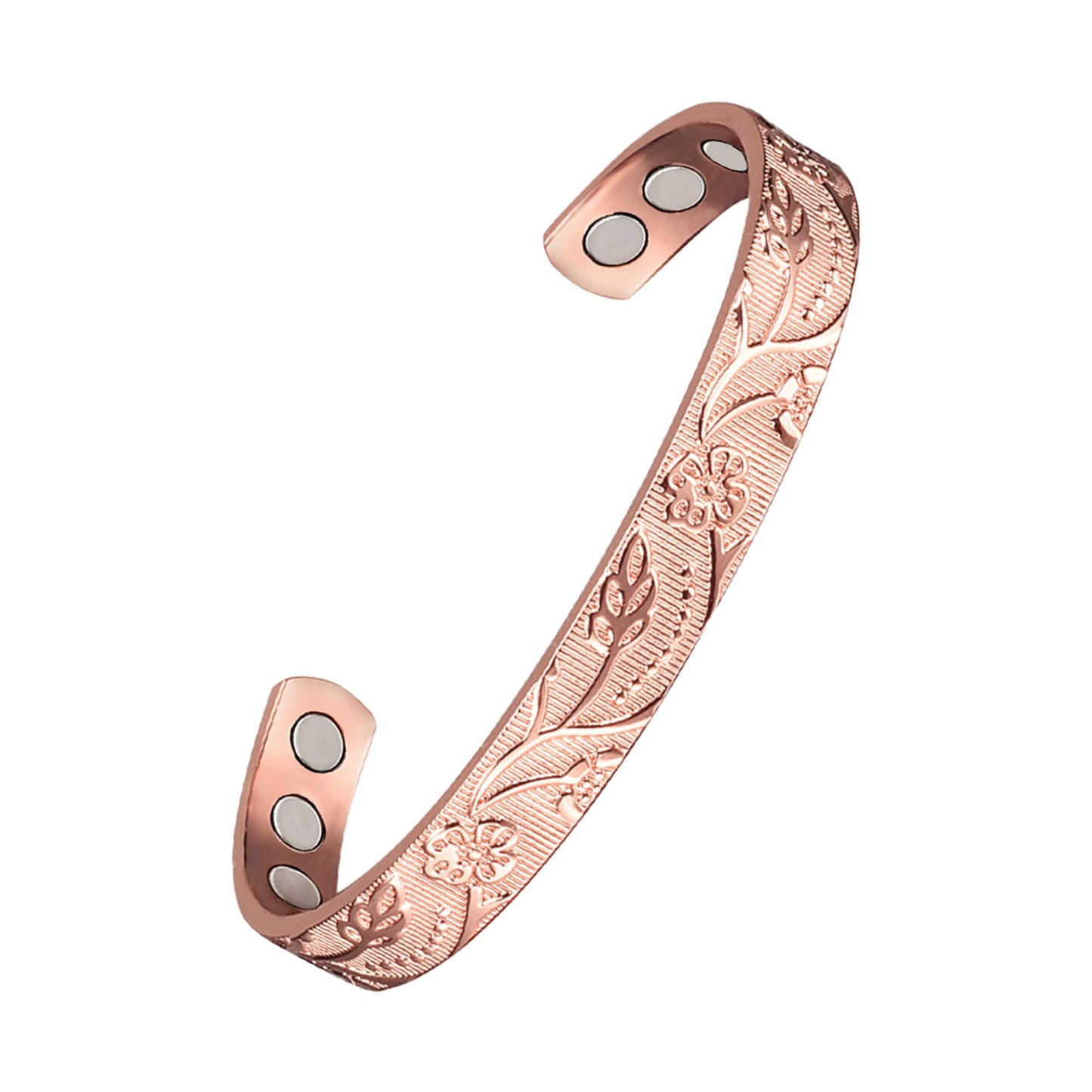 EnerCoppeX Pure Copper Magnetic Ring & Bracelet for Women, Adjustable Size, Jewelry (Bracelet*1)