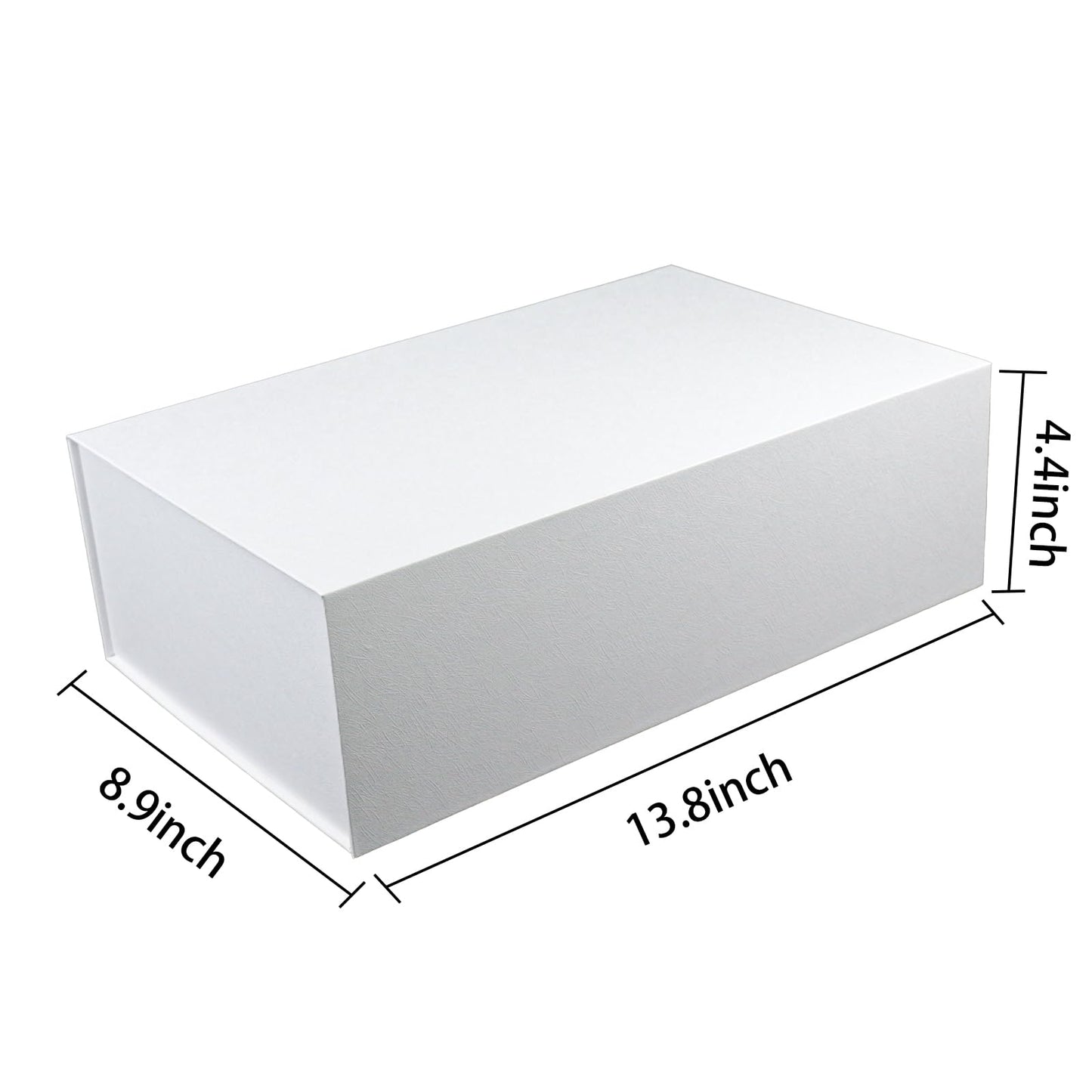 YINUOYOUJIA Large White Gift Boxes with Lid,14"x9"x4.5" Magnetic Gift Box with Ribbon,Cards and Envelopes for Presents,Great for Wedding,Birthdays,Crafting,Gift Packaging.