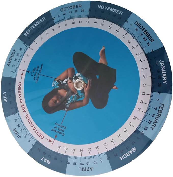 8Pcs Pregnancy Wheel Badge Card, Pregnancy Wheel Due Date Calculator for Doctors Midwives Nurses Pregnant Patients