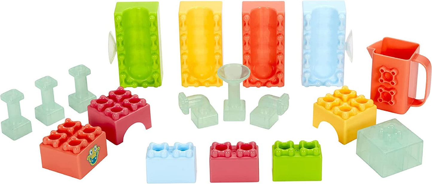 Baby Builders - Splash Blocks First Blocks for Babies and Toddlers, Easy to Connect, Bath Toy, Water Play