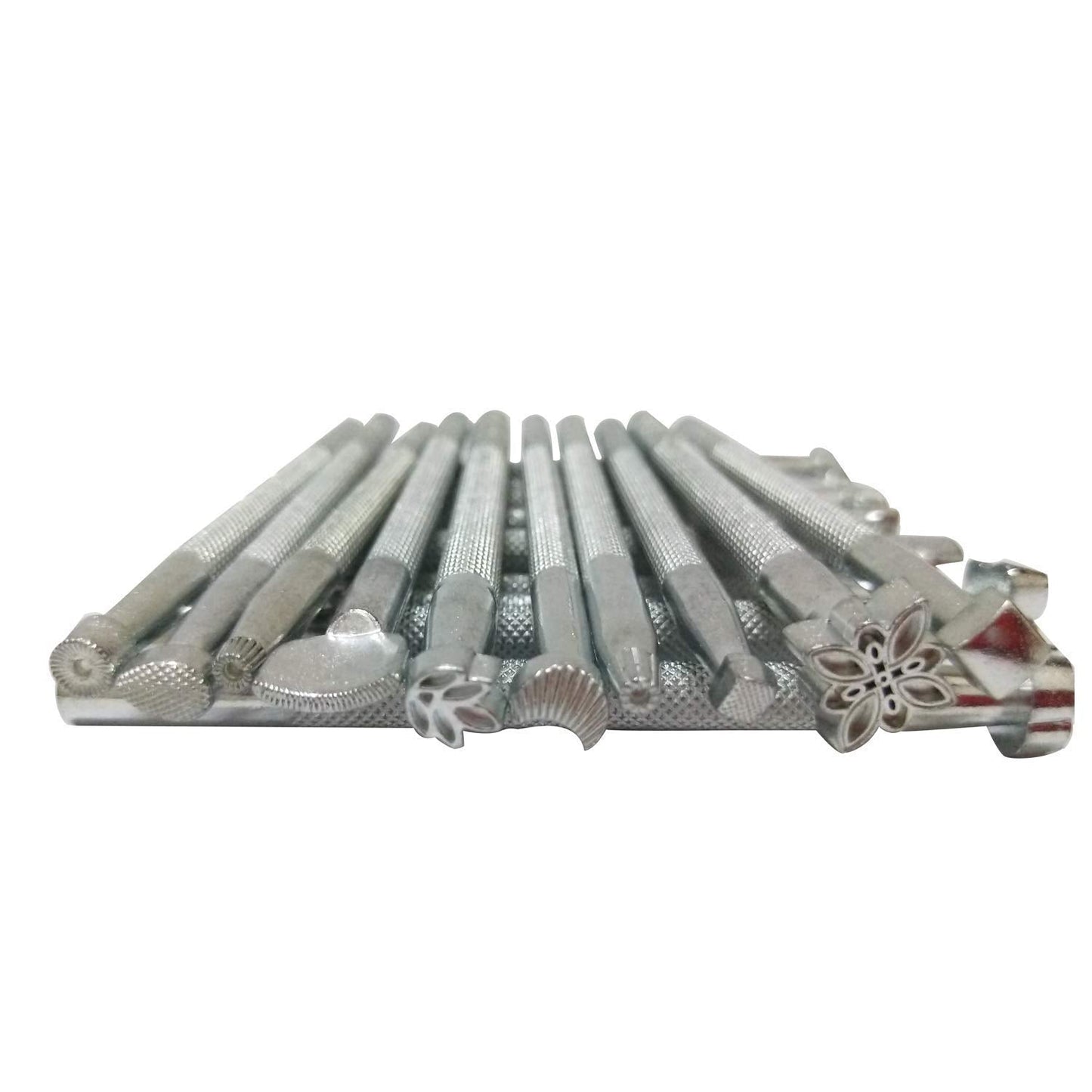 DUJISO Leather Working Saddle Making Tools DIY Leather Craft Stamps Set 20pcs Silver