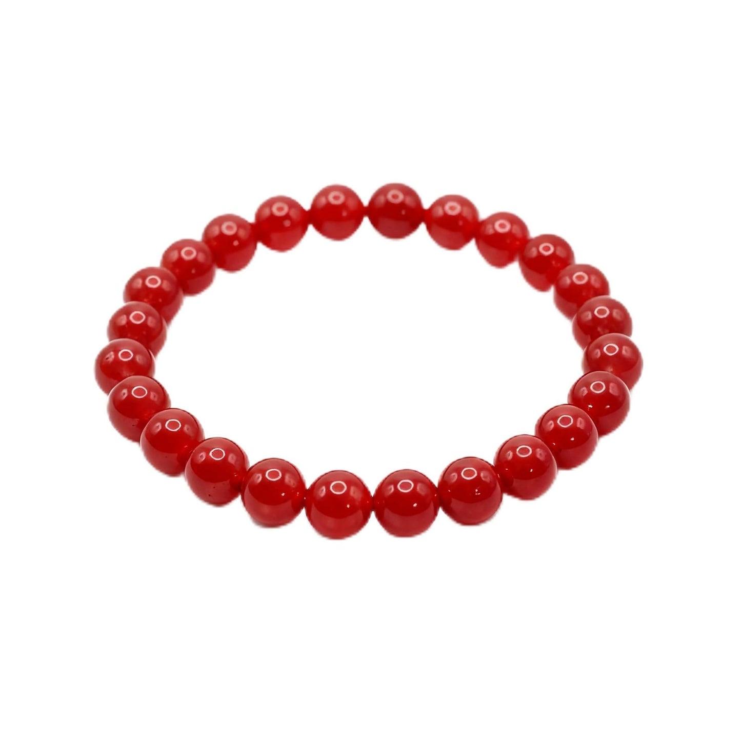The Vida Handmade AAA+ Quality Crystal Stretch Elastic Bracelet - Nature Gemstone - Jewelry Gift - Holiday Gift - For Women & Men (Carnelian)