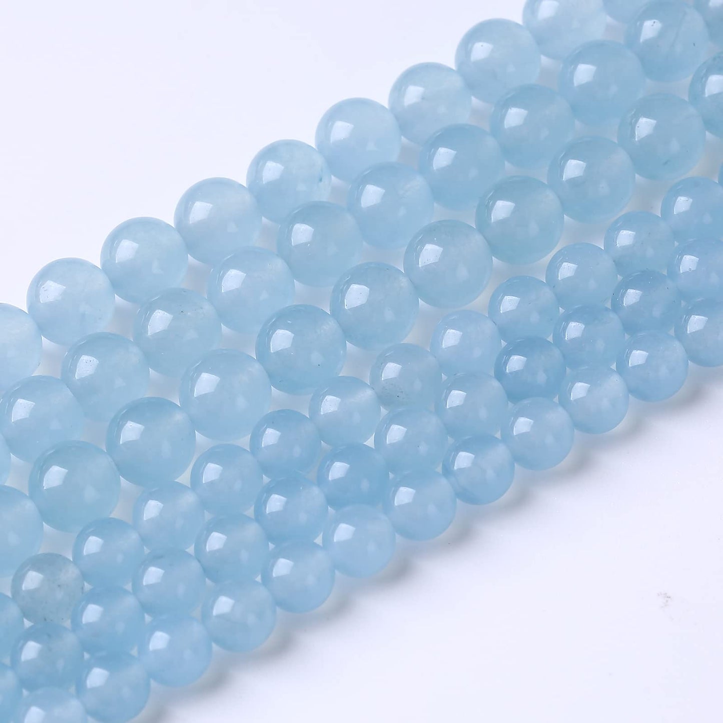 60PCS 6MM Natural Cyanihalite Loose Stone Beads for Jewelry Making DIY Energy Stone Healing Power Bracelet 15"