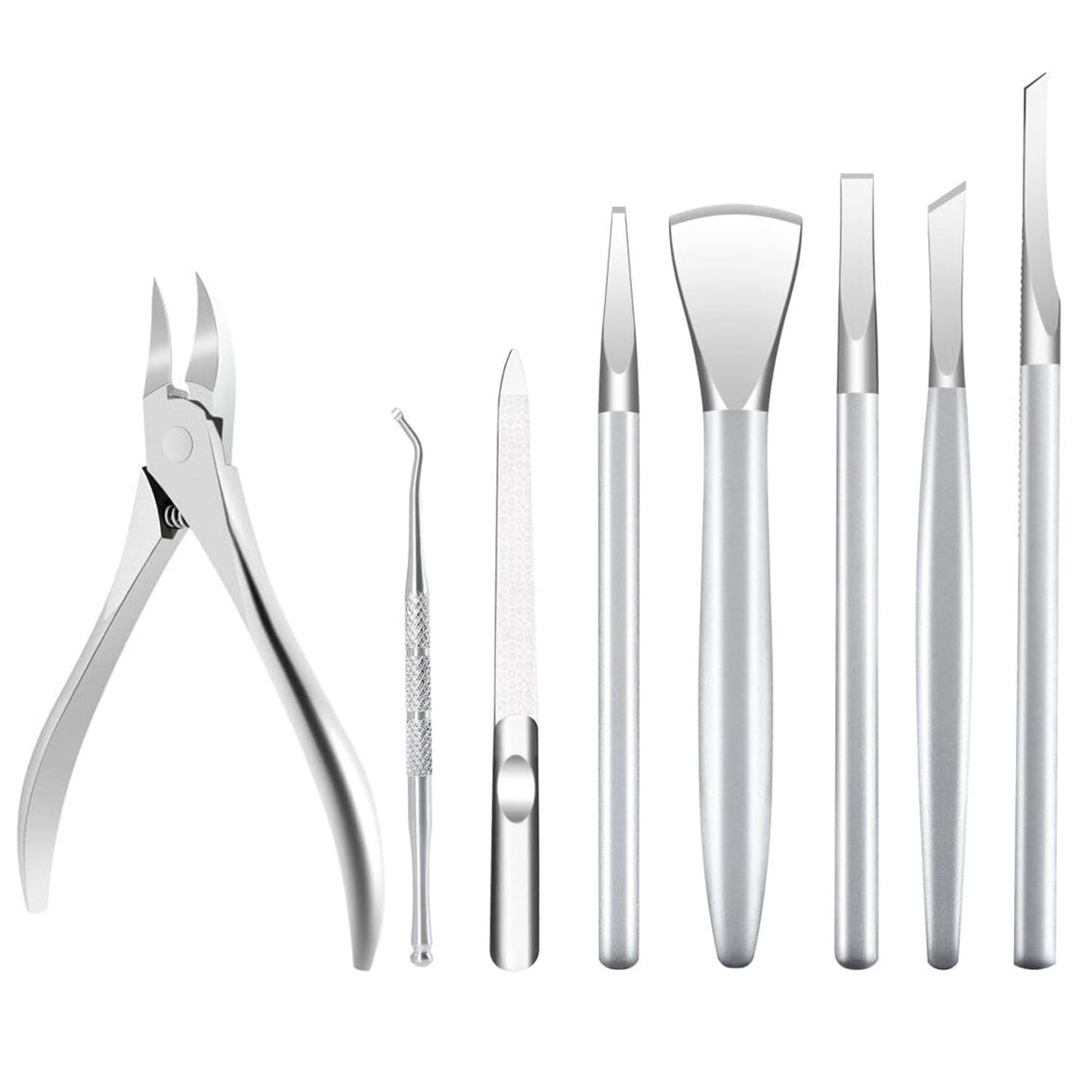 Pedicure Tools for Feet,Ingrown Toenail Treatment,Ingrown Toenail Removal Kit,Pedicure Set,Toenail Grooming Kit,Top Notch Foot Blade, Super Sharp Toenail Clippers (8 Pack)