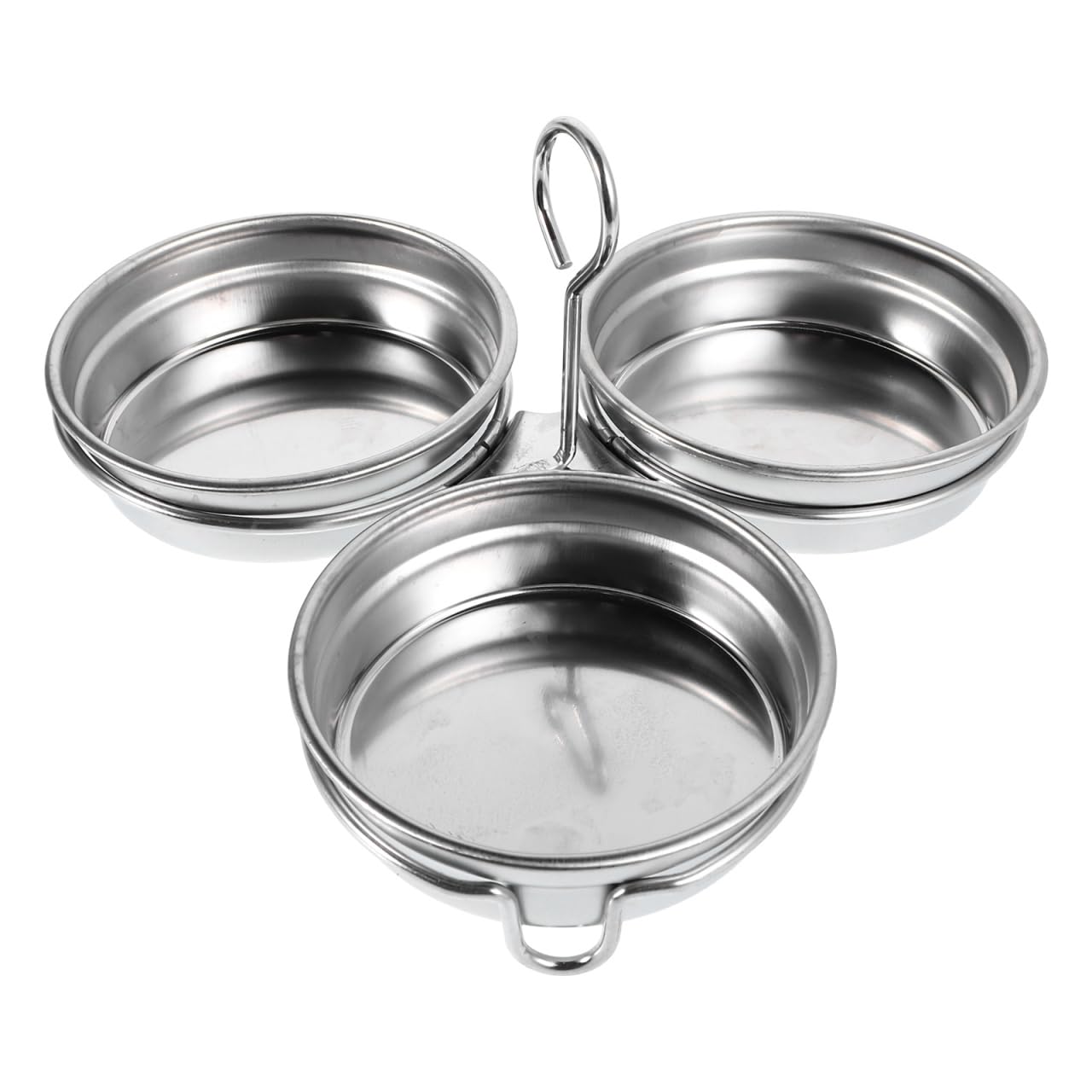 ULTECHNOVO Egg Poacher Cup 1-Cup Stainless Steel – Nonstick Coating Removable Rack – for Stovetop Steaming Poaching Boiling for Individual Eggs